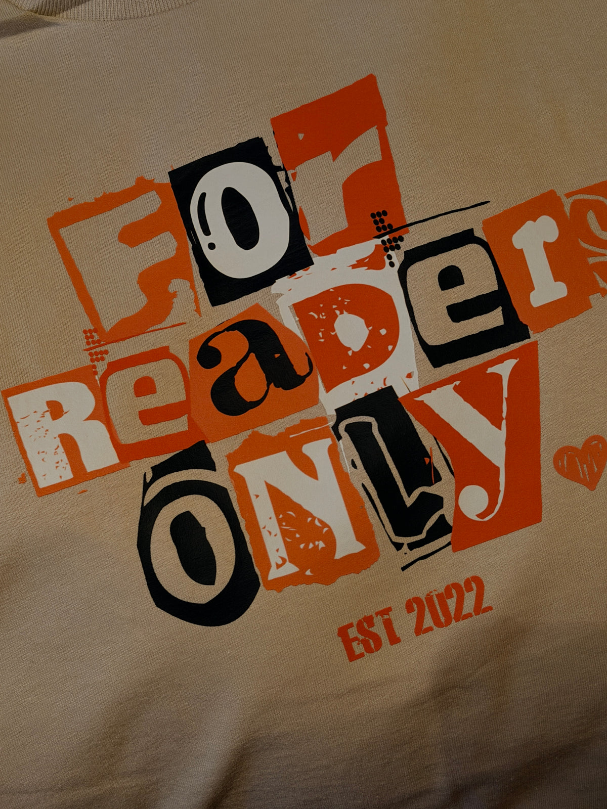 Beige + Orange For Readers Only T-Shirt